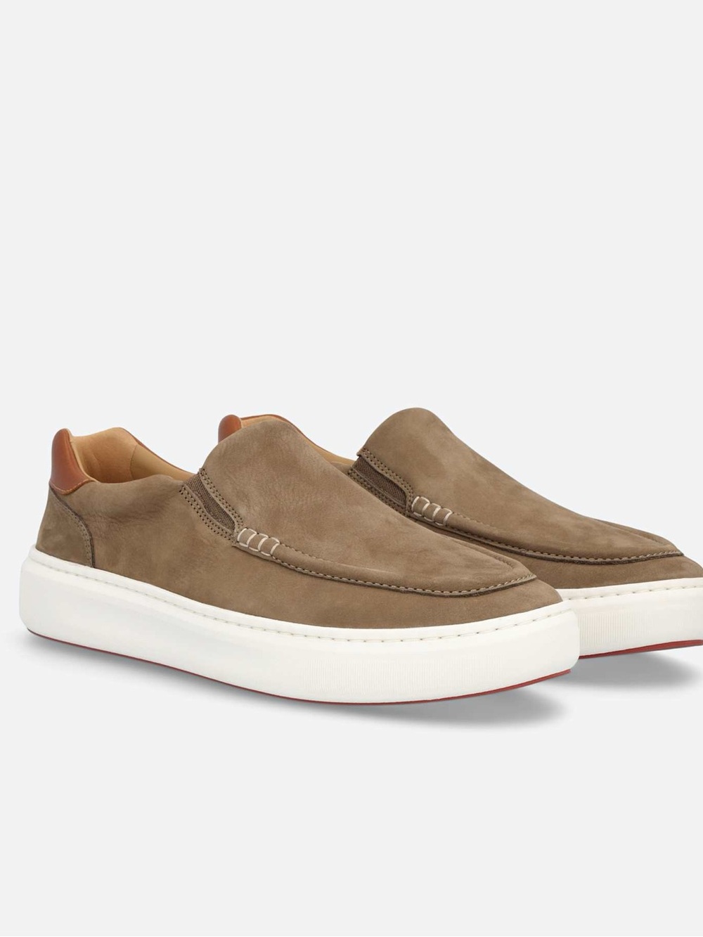 Johnston & Murphy Anders Moc Toe Slip-On Sneakers Leather Smart Casual Preppy